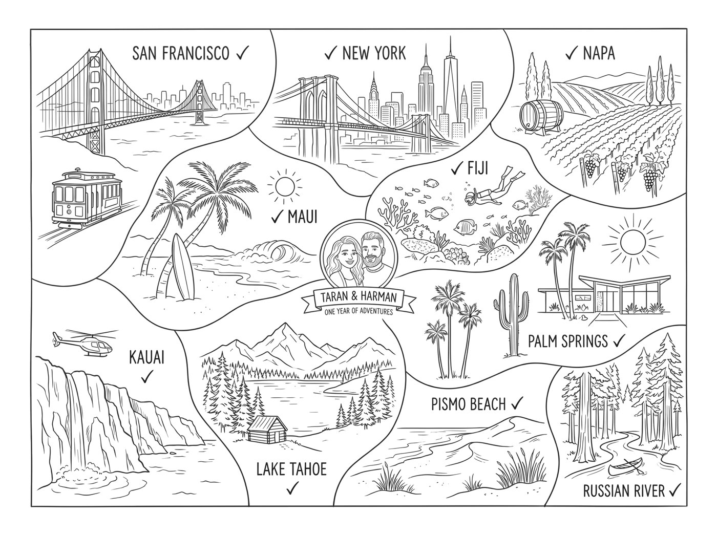 Story Map colourway — Black ink · White