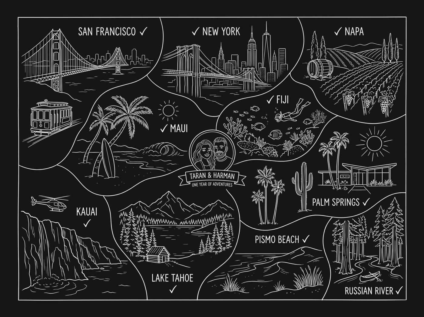 Story Map colourway — White ink · Black